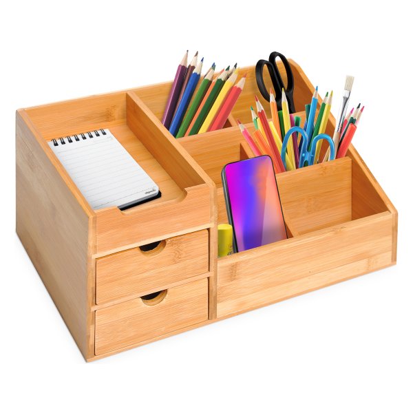 Bureauopberger - OrganizerPro - 2 laden - Houtgroen