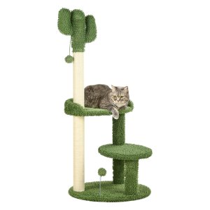 Kattenboom - Speelse Kater - 2 niveaus - Klimtouw - Grijs