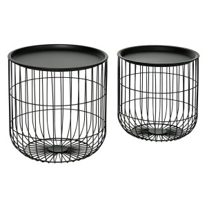Salontafelset - NordicDesign - Opbergruimte - Staalzwart