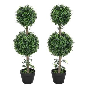 2er-Set Kunstplanten - Realistisch - UV-beschermd - Groen