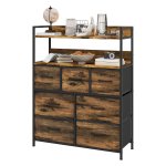 Ladekast - Stoffen - Opvouwbare laden - Stalen frame - Bruin