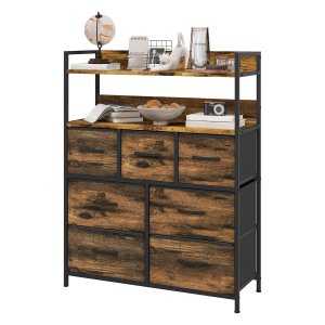 Ladekast - Stoffen - Opvouwbare laden - Stalen frame - Bruin