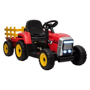 Elektrische tractor - KidsCar - MP3 functie - Koplampen - rood