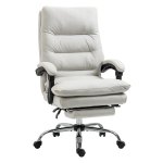 Massagestoel - Verwarmbaar - Kunstleer - Crèmewit
