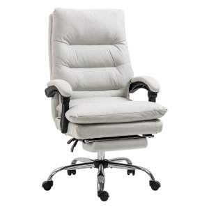 Massagestoel - Verwarmbaar - Kunstleer - Crèmewit