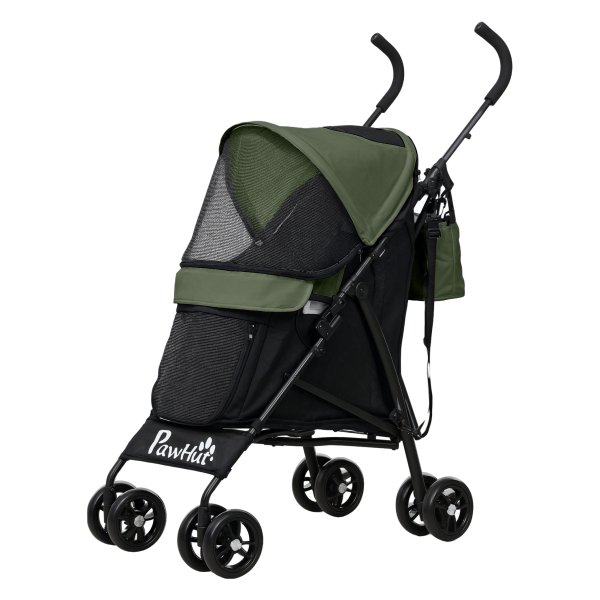 Huisdierenbuggy - Veiligheidslijnen & Netraam - Donkergroen