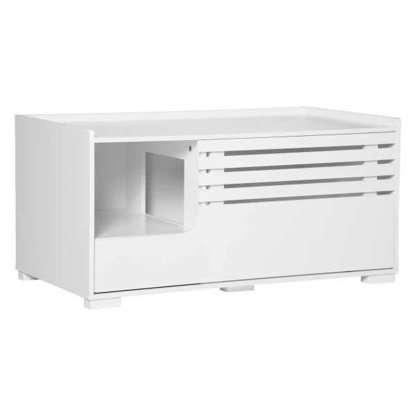 Kattenkast - LuxePaws - Magneetdeur - Verhoogd design - Wit