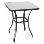Tuintafel - Zaza Home - Glazen blad - Zwart