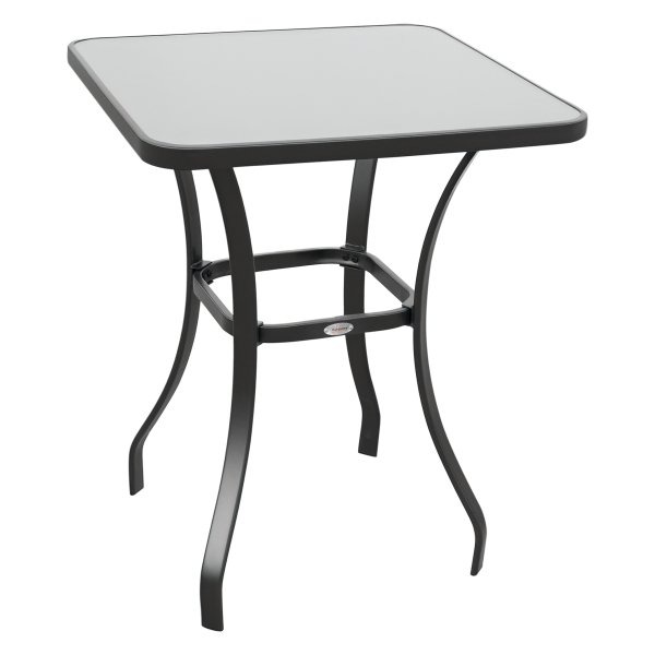Tuintafel - Zaza Home - Glazen blad - Zwart
