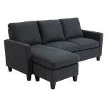 Hoekbank – ComfortLiving - Comfortabel zitgedeelte - Omkeerbare chaise longue - Donkergrijs