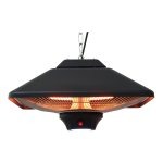 Terrasverwarming - LED verlichting - Afstandsbediening - Zwart