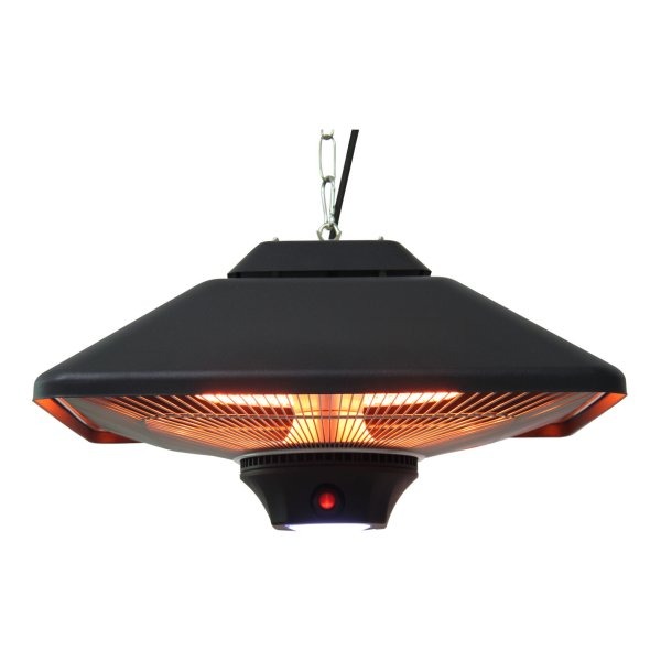 Terrasverwarming - LED verlichting - Afstandsbediening - Zwart