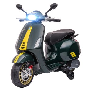 Speelgoedmotor - Kindermotorbike - Elektrisch - Muziek - Donkergroen