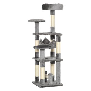 Klimpaal - Kattenparadijs - Kattenspeeltoren - Hangmat - Grijs