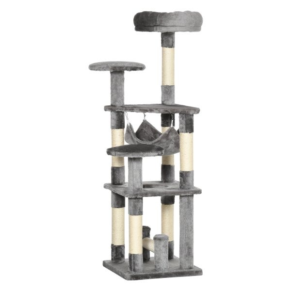Klimpaal - Kattenparadijs - Kattenspeeltoren - Hangmat - Grijs