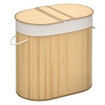 Wasmand - Homelife - Gescheiden was - Verwijderbare waszak - Bamboe