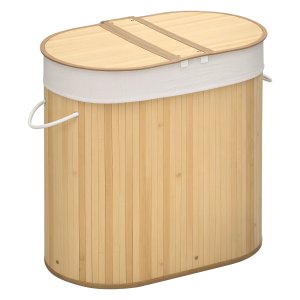 Wasmand - Homelife - Gescheiden was - Verwijderbare waszak - Bamboe