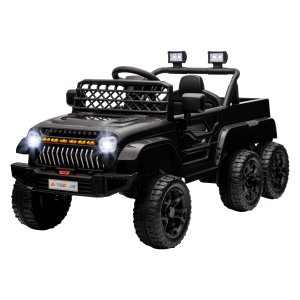 Autos - Kinderauto met LED-verlichting en muziek - zwart