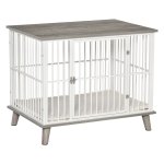 Hondenbench - Luxe - Verhoogd ontwerp - Wit + grijs
