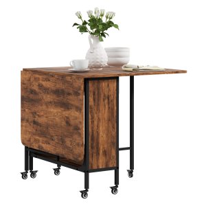 Eettafel - Inklapbaar - Opbergruimte - Roodbruin