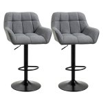 Barstoelen - ModernLiving - Verstelbaar - Grijs