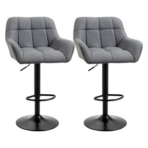 Barstoelen - ModernLiving - Verstelbaar - Grijs