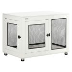Hondenkennel - LuxePups - Tafelblad - Kussen - Wit/Zwart