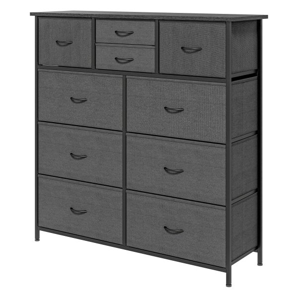 Kast - Stoffen lades - Metalen frame - Zwart