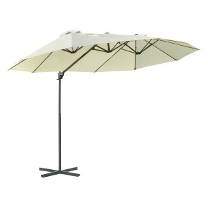 Zonnescherm - Verkeersstamscherm - Verstelbaar - Crème