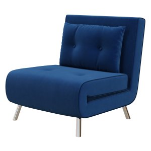 Tuinstoel - Ligstoel - Slaapfunctie – Knoopstiksels - Blauw