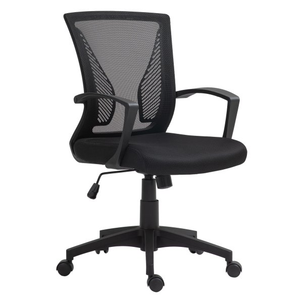 Bureaustoel - Rugleuning - Verstelbaar - Ergonomisch - Zwart