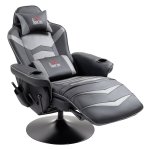 Gamestoel - Massagefunctie - Verstelbare rugleuning - Grijs