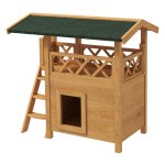 Kattenhuis - LuxeCat - Massief Hout - Verdiepingen - Bruin