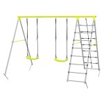 Speelset - OutdoorFun - Schommelframe - Klimnet - Groen