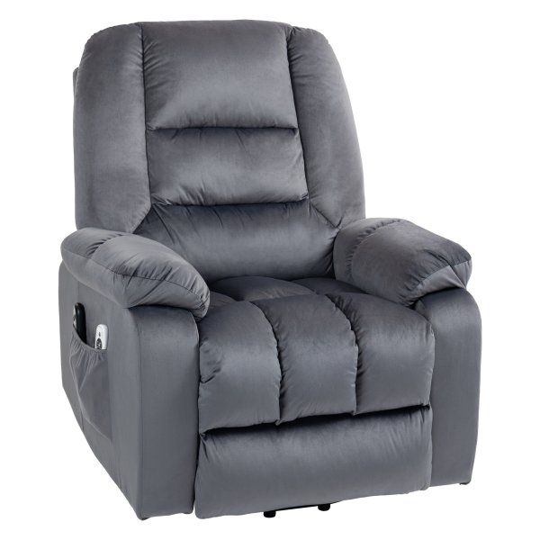 Stoel - massagefunctie - relax & opstaan hulp - grijs