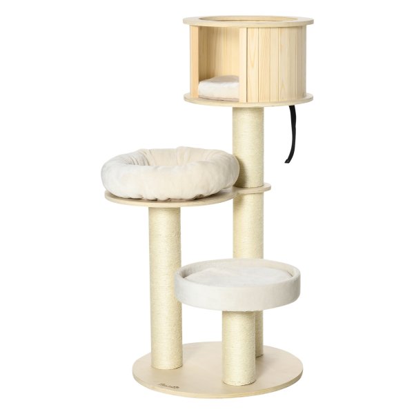 Klimboom - LuxeKatten - Groot platform - Sisal stammen - Grijs