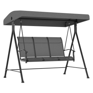 Tuinzwaai - Verstelbaar dak - Donkergrijs