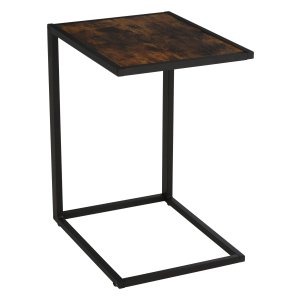 Bijzettafel - Vintage Living - Metaal & MDF - Rustiek bruin