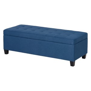 Bankje- Blauw - Opbergruimte - Voetenbank
