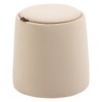 Kruk - Luxe Living - Opbergruimte - Gestoffeerde zitting - Beige.