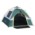 Koepeltent – - 3-persoons – Polyester - Groen