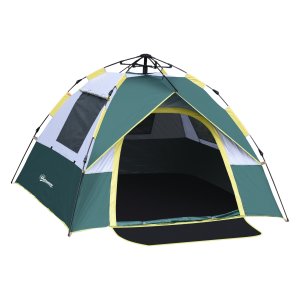 Koepeltent – - 3-persoons – Polyester - Groen