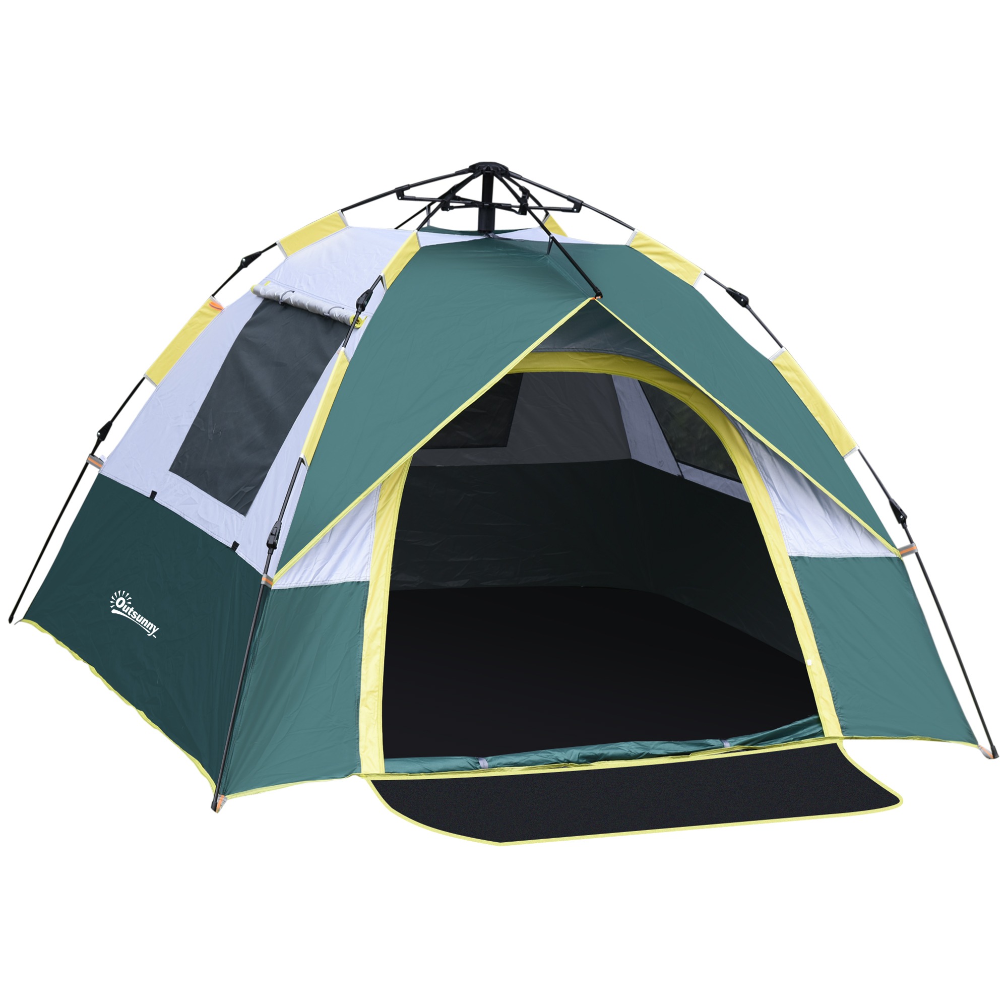 Koepeltent – - 3-persoons – Polyester - Groen