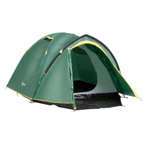 Kamperen - Campingtent - Twee personen – Koepelconstructie - Groen & geel