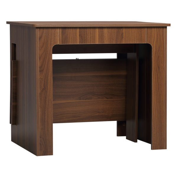 Eettafel - Opvouwbaar & uitschuifbaar - Mobiel & modern - Bruin