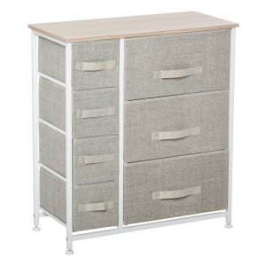 Opbergkast - Compact Living - 7 opvouwbare laden - grijs