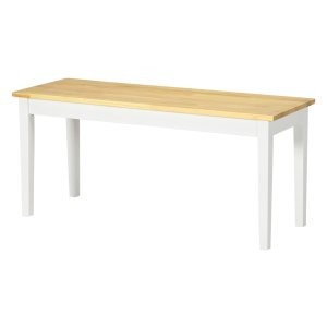 Bankstel - Massief Hout - Gelakt – Naturel/Wit