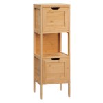 Badmeubel - Bamboe Design - 2 laden - Kantelbeveiliging - Naturel