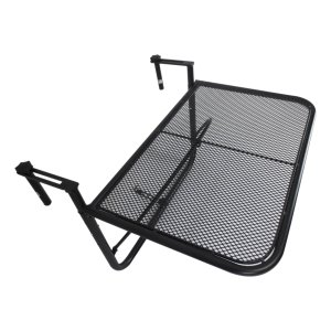 Tuintafel - Verstelbare metalen - Zwart