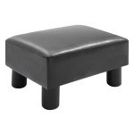 Voetenbank - Comfortabel - Synthetisch leer - Zwart